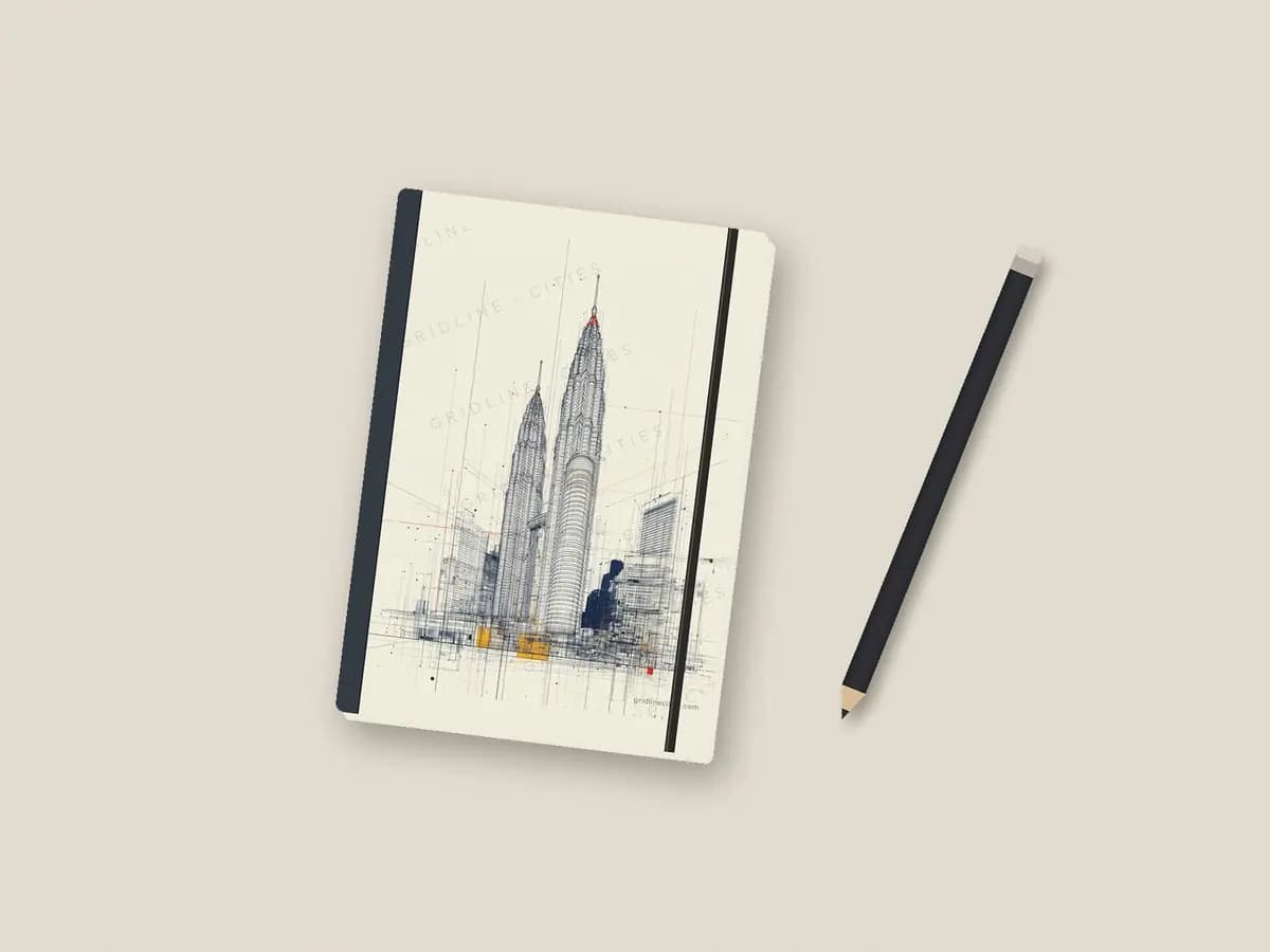 Kuala Lumpur Petronas Towers as notebook cover