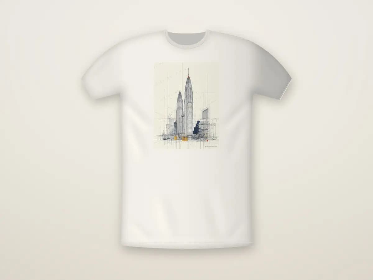 Kuala Lumpur Petronas Towers as t-shirt