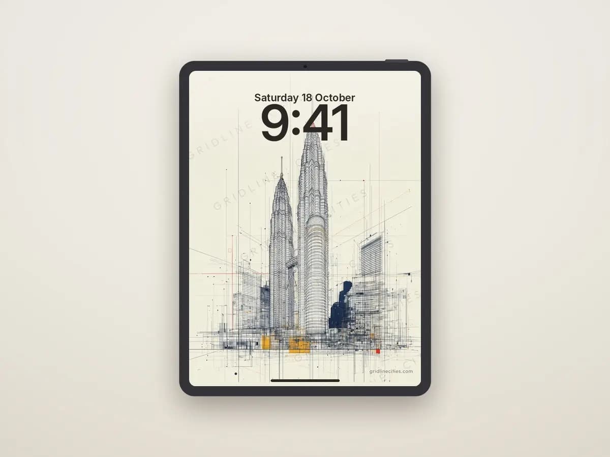 Kuala Lumpur Petronas Towers as tablet wallpaper