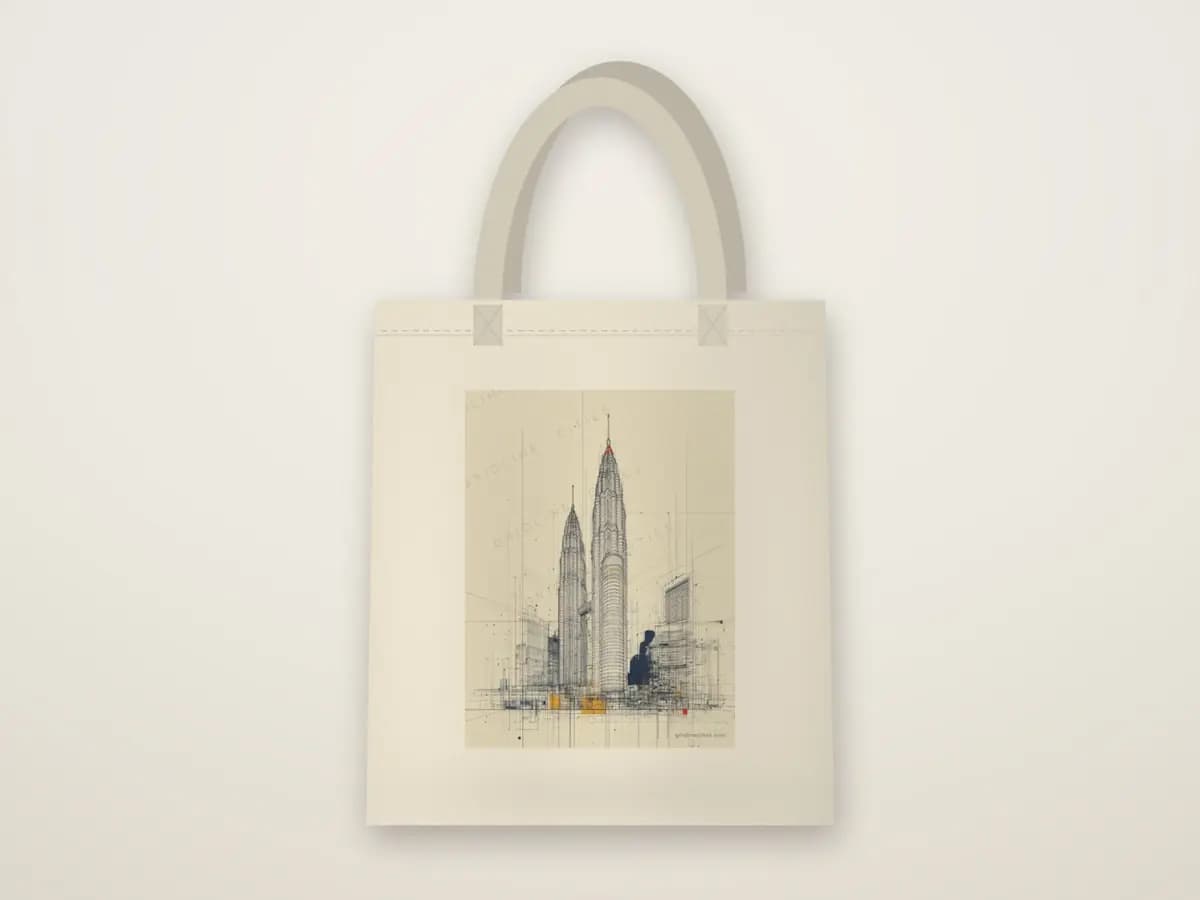 Kuala Lumpur Petronas Towers as tote bag