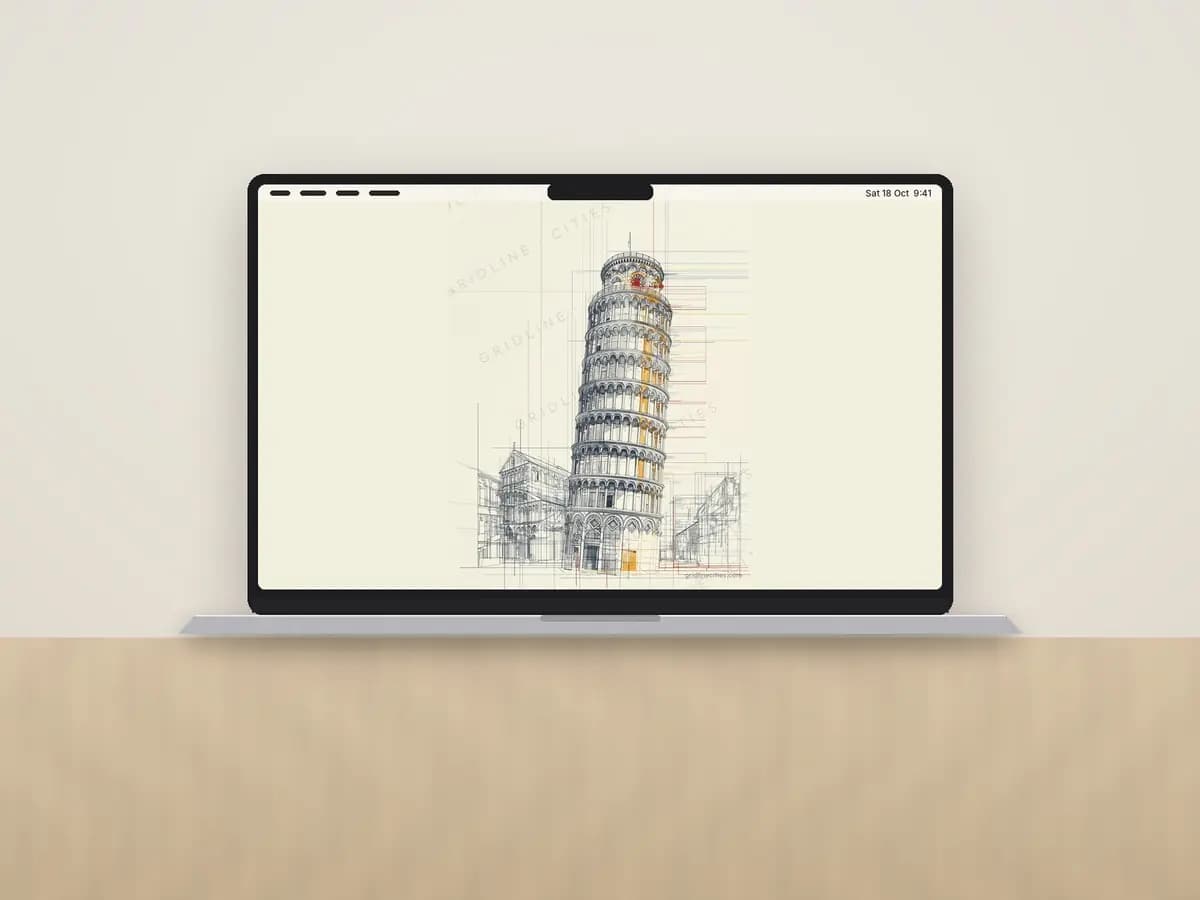 Pisa Tower as desktop wallpaper