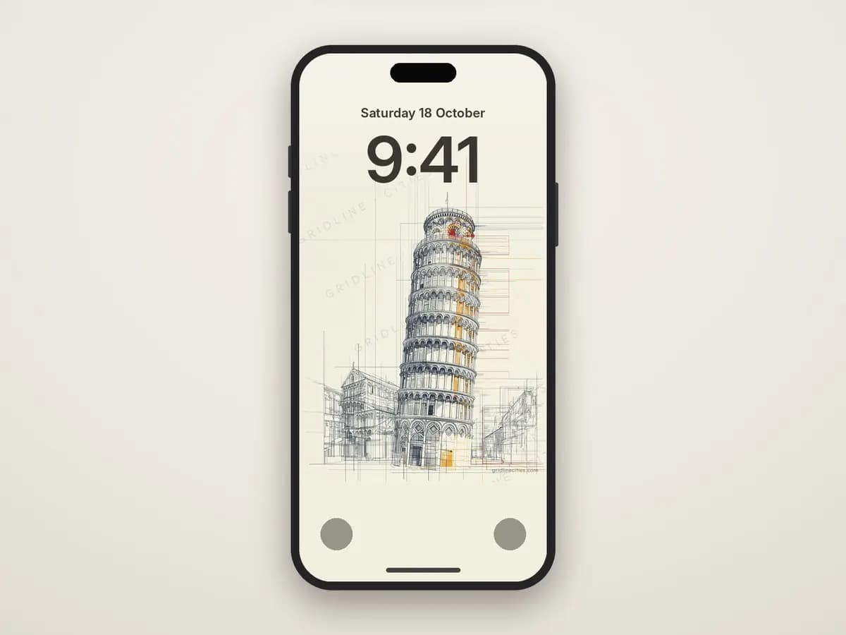 Pisa Tower as phone wallpaper
