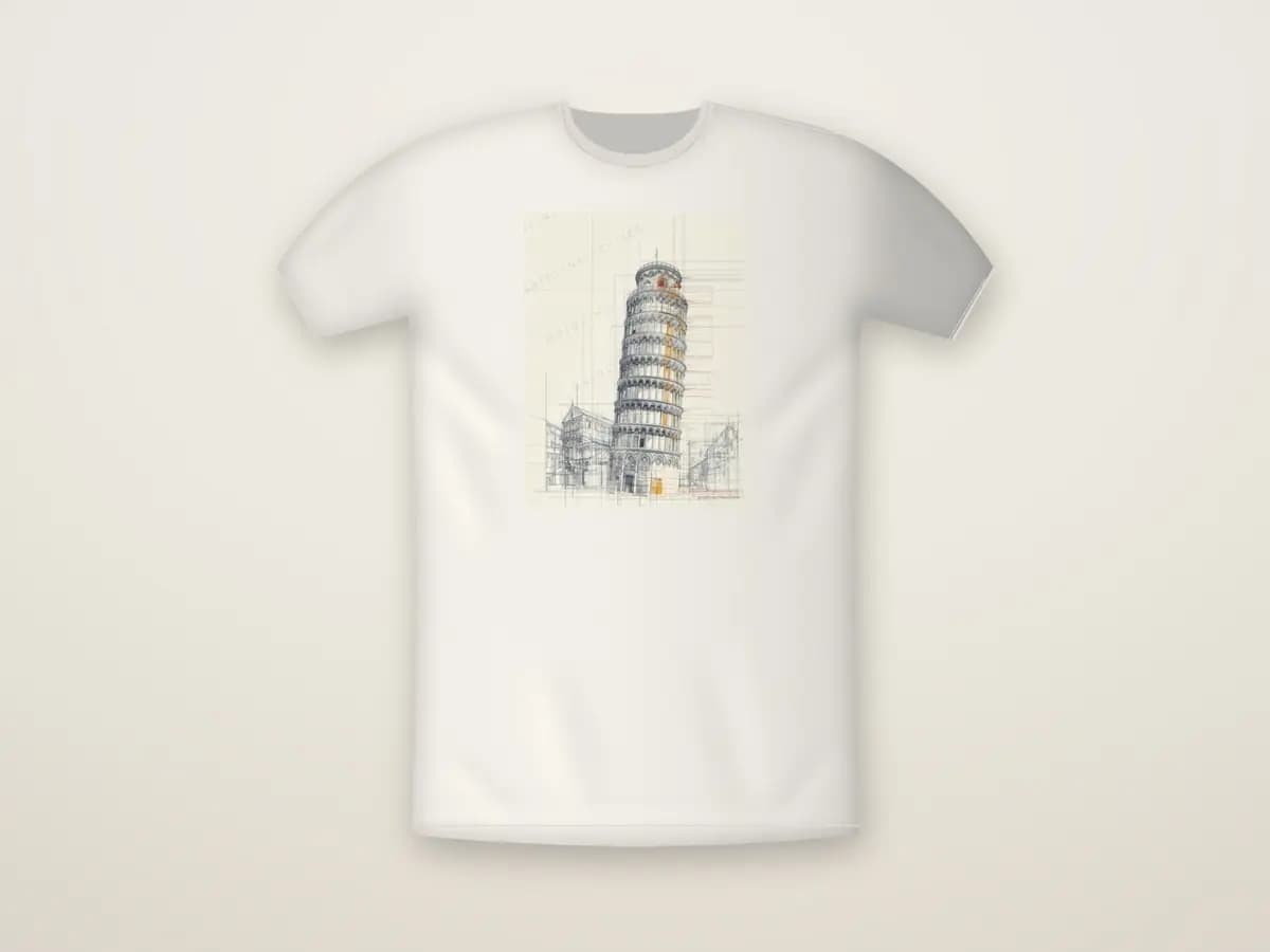 Pisa Tower as t-shirt