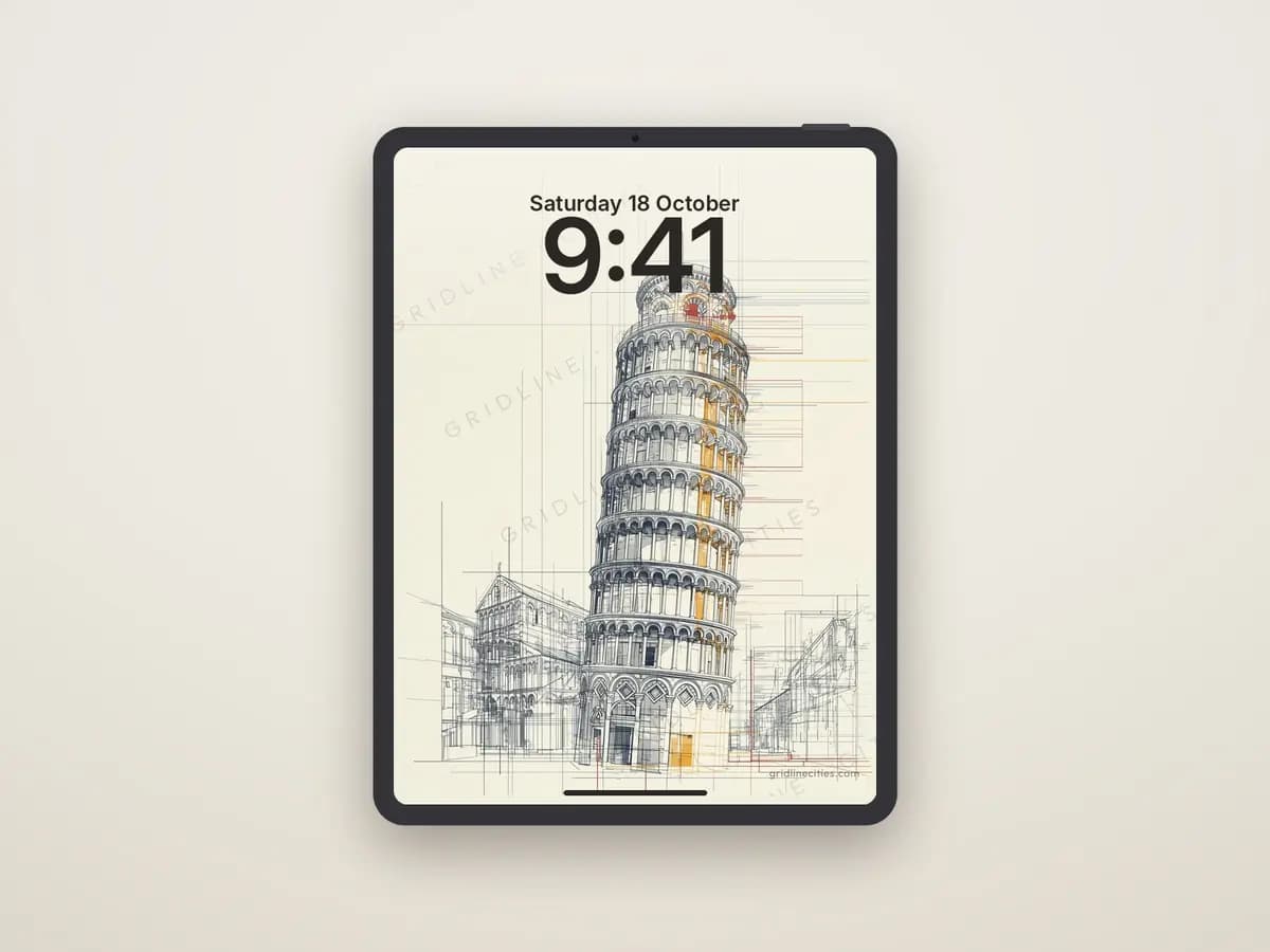 Pisa Tower as tablet wallpaper