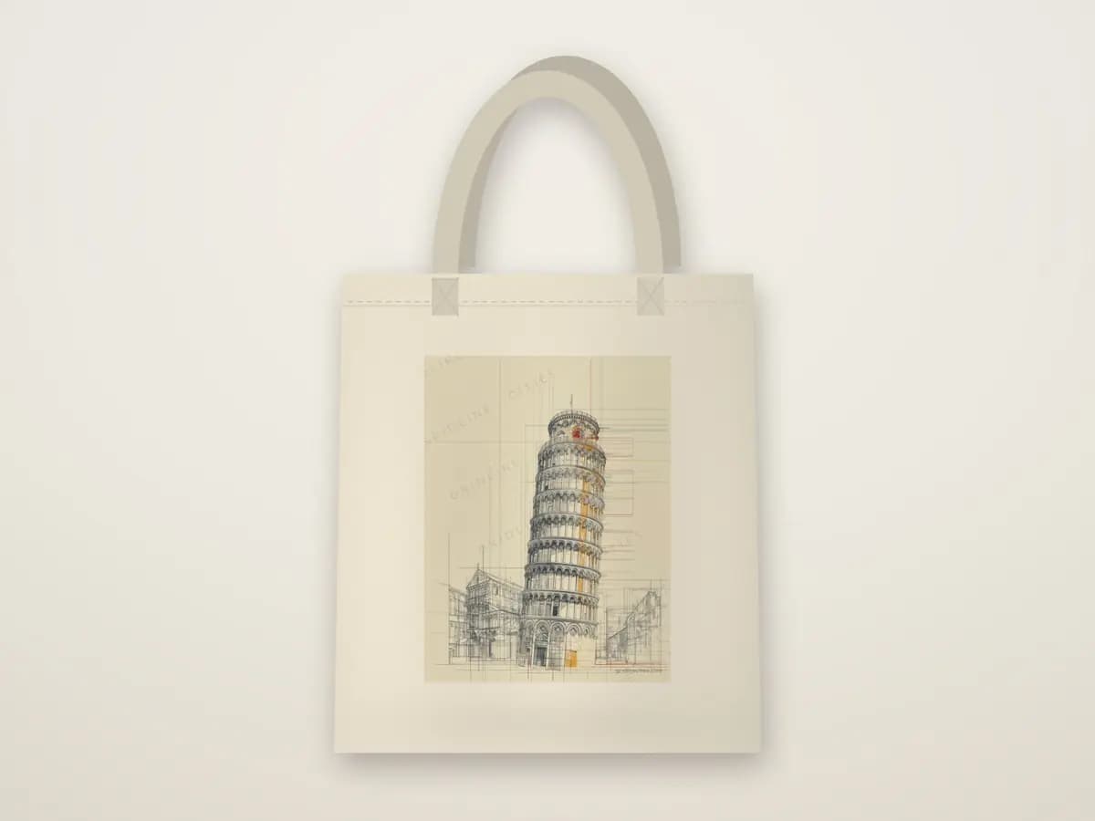 Pisa Tower as tote bag
