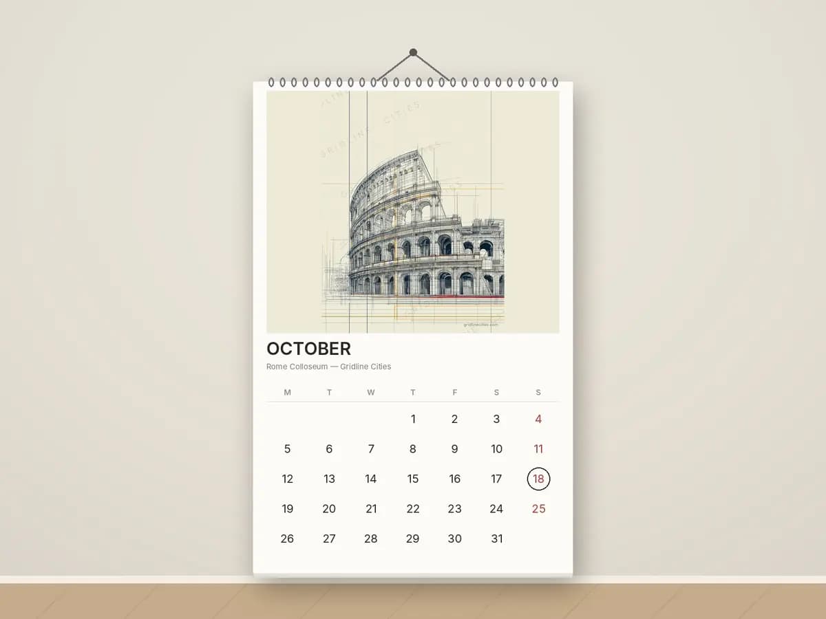 Rome Colloseum as calendar