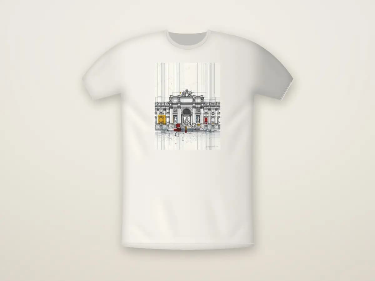 Rome Trevifountain as t-shirt