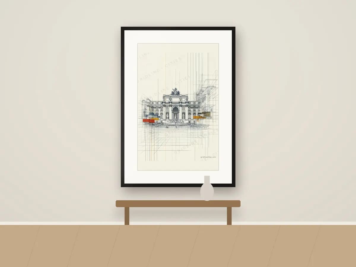 Rome Trevifountain2 as print & frame