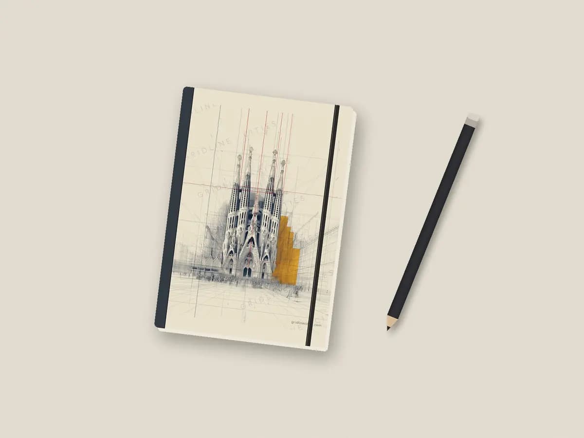 Barcelona Sagrada Familia as notebook cover