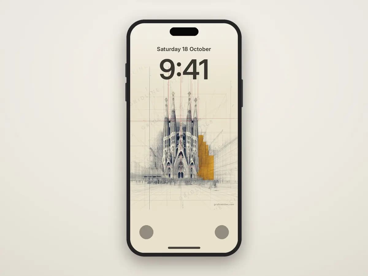 Barcelona Sagrada Familia as phone wallpaper
