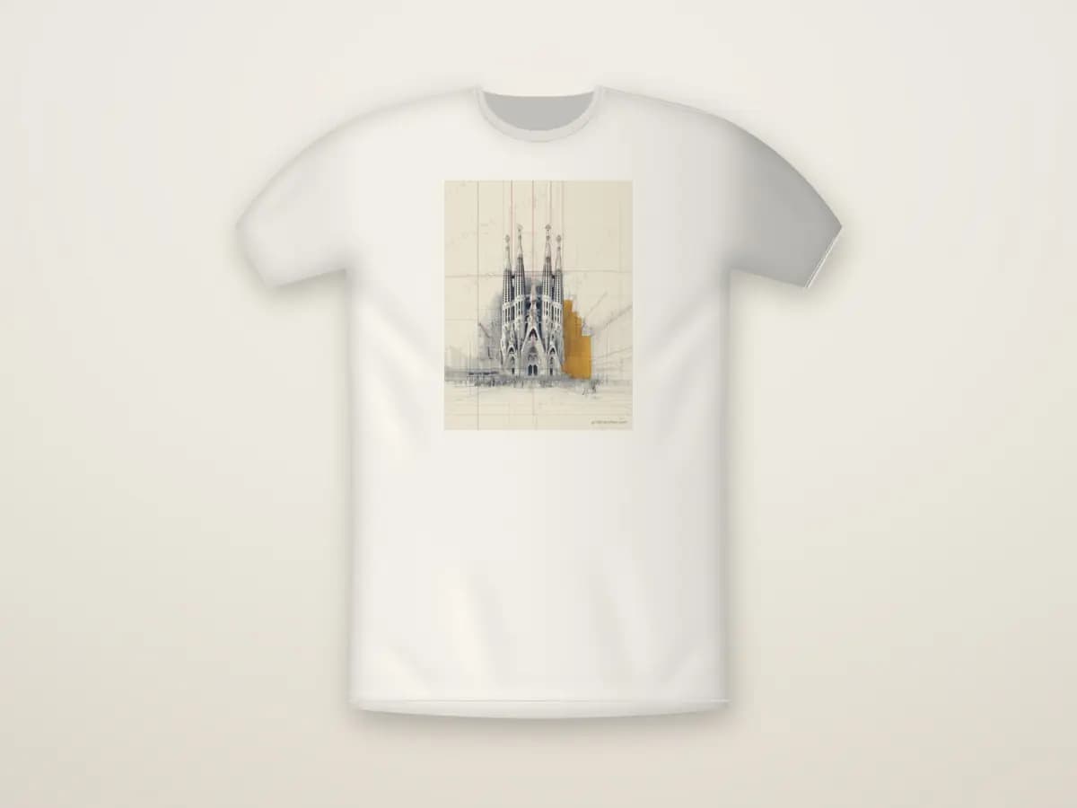 Barcelona Sagrada Familia as t-shirt