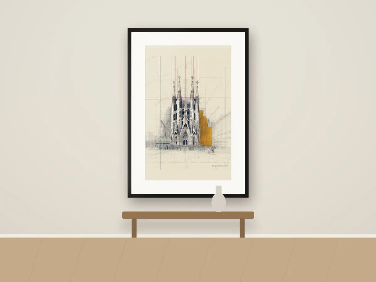 Barcelona Sagrada Familia as print & frame