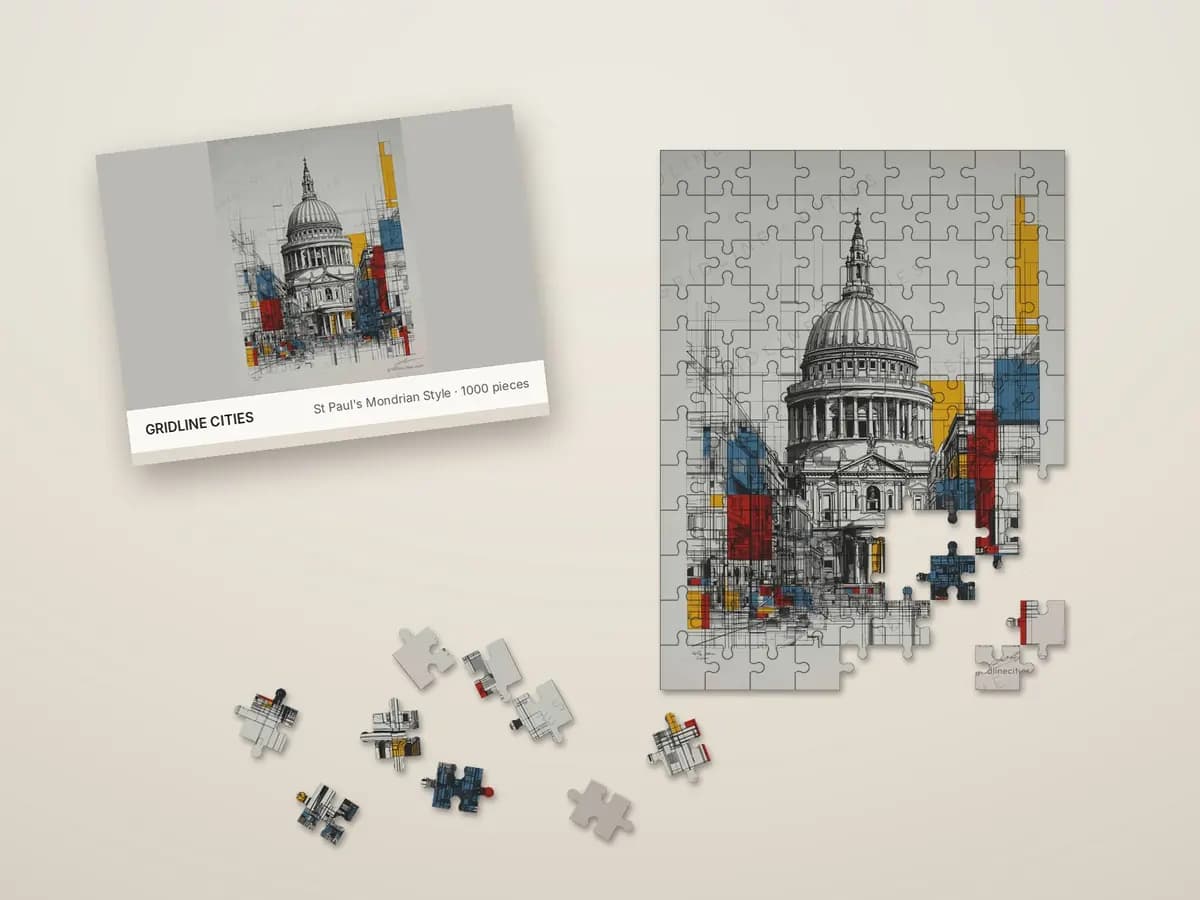 St Paul's Mondrian Style as jigsaw puzzle