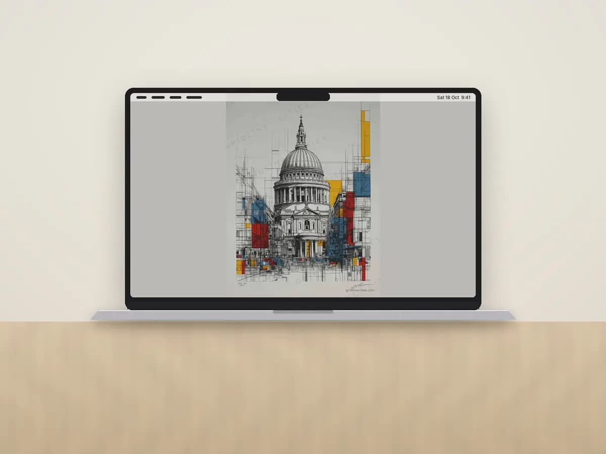 St Paul's Mondrian Style as desktop wallpaper