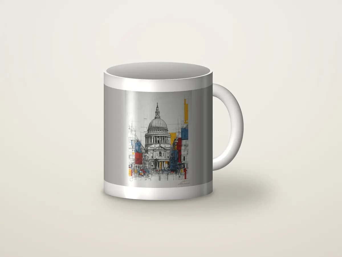 St Paul's Mondrian Style as mug