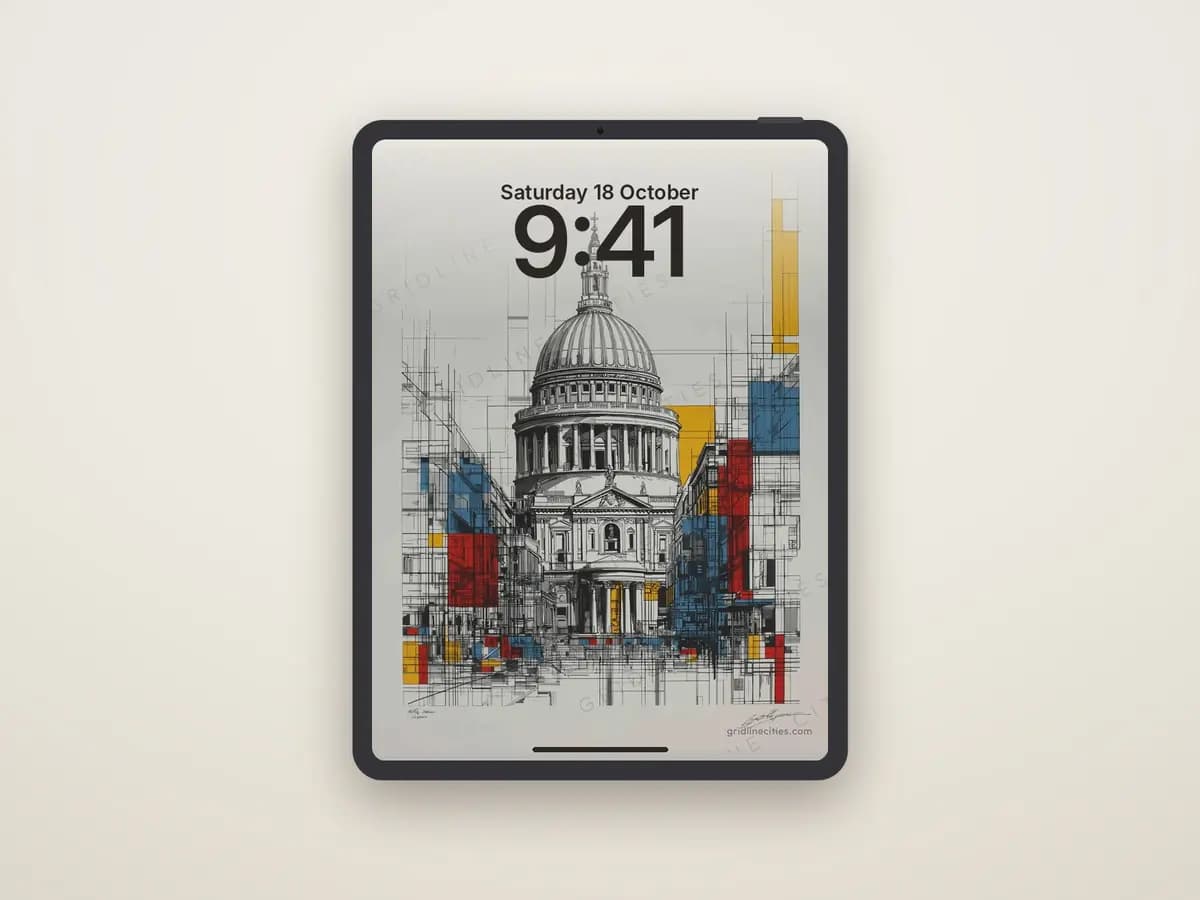 St Paul's Mondrian Style as tablet wallpaper