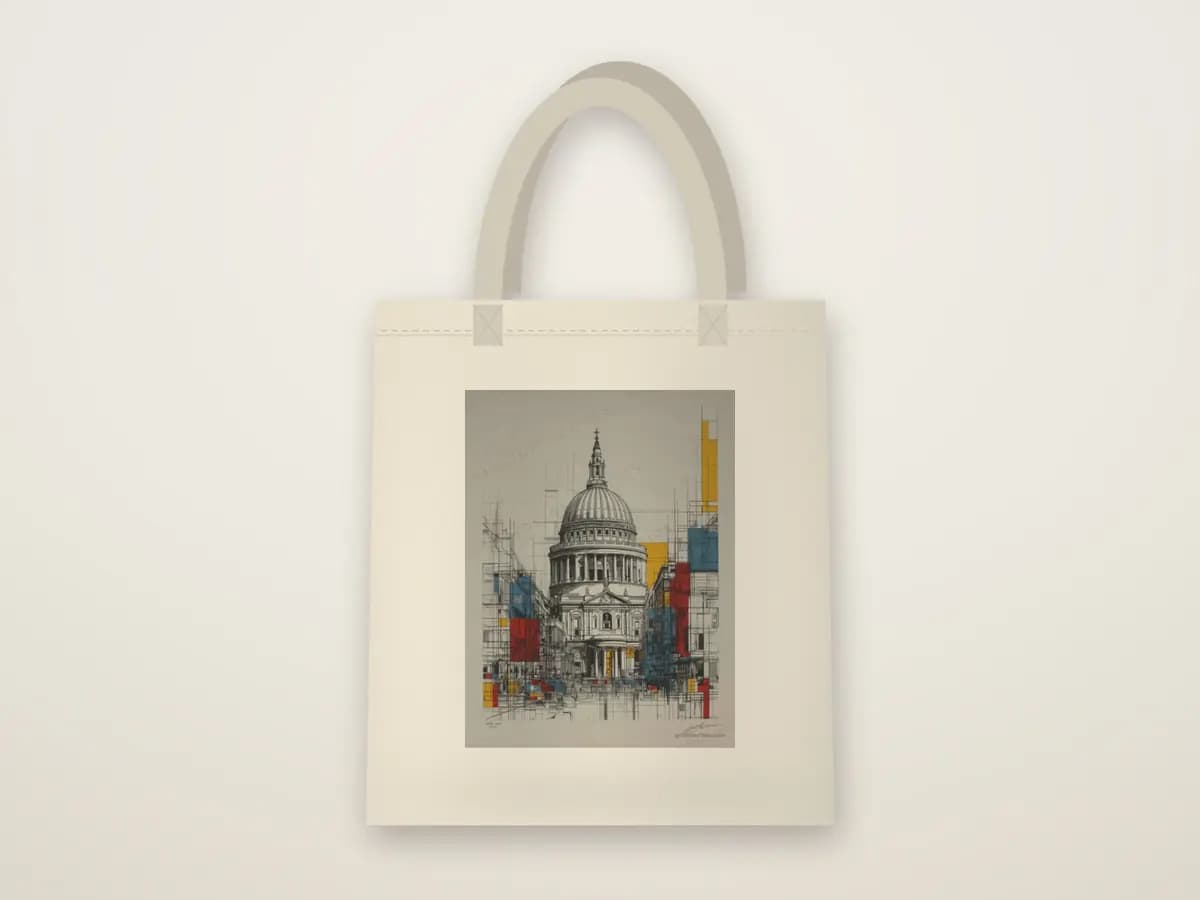 St Paul's Mondrian Style as tote bag