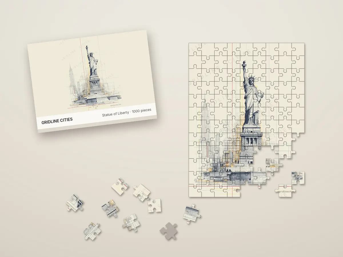 Statue of Liberty as jigsaw puzzle