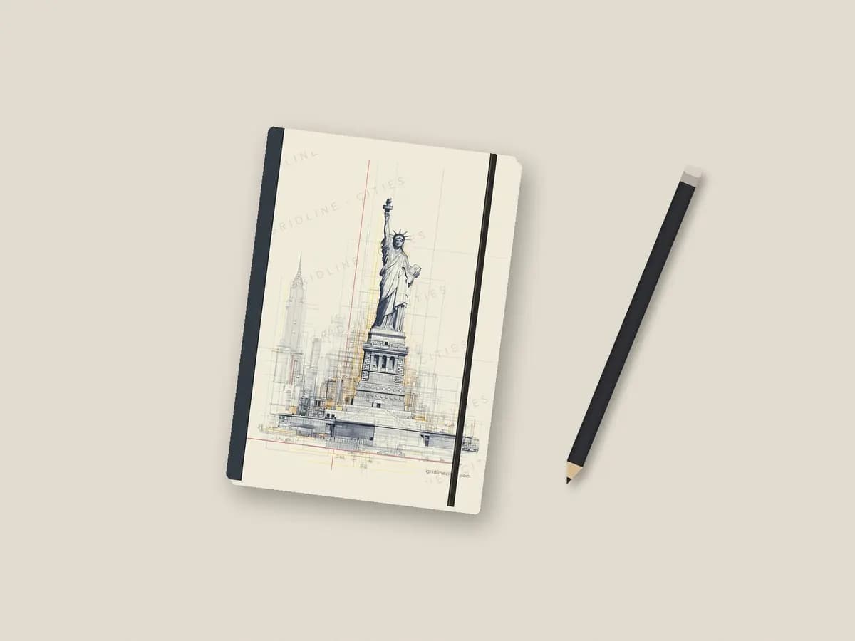 Statue of Liberty as notebook cover
