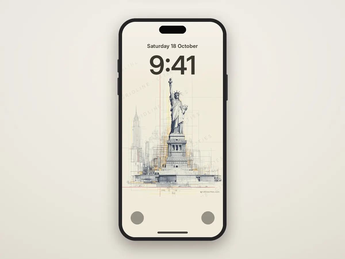 Statue of Liberty as phone wallpaper