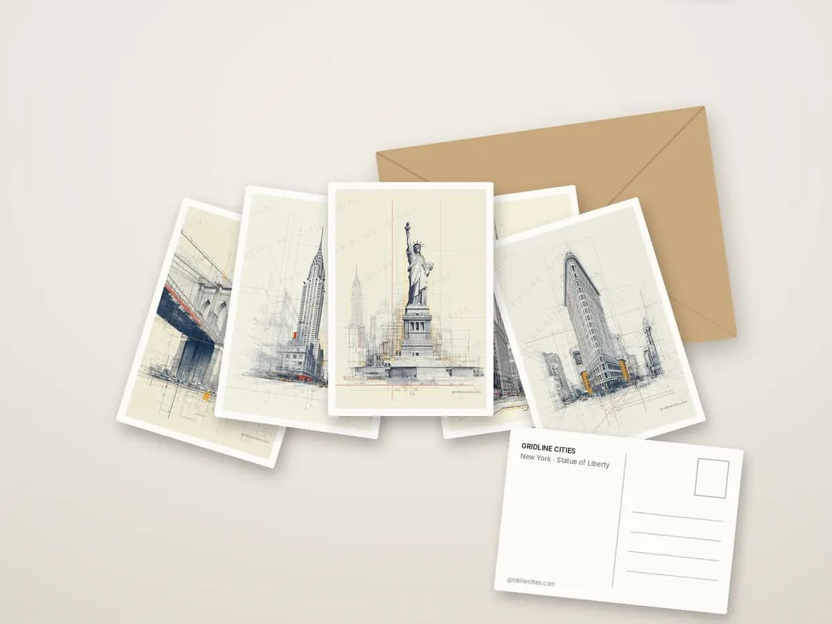 Statue of Liberty as postcards