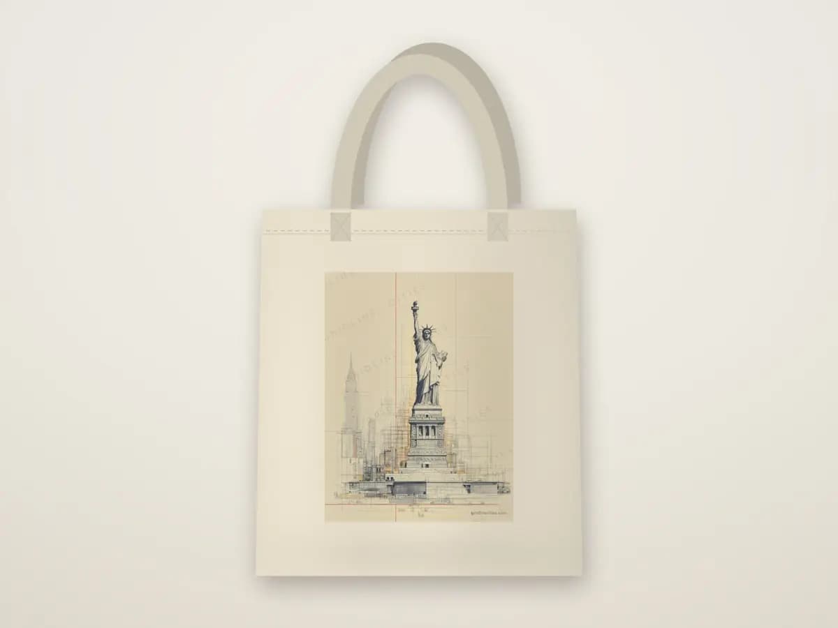 Statue of Liberty as tote bag