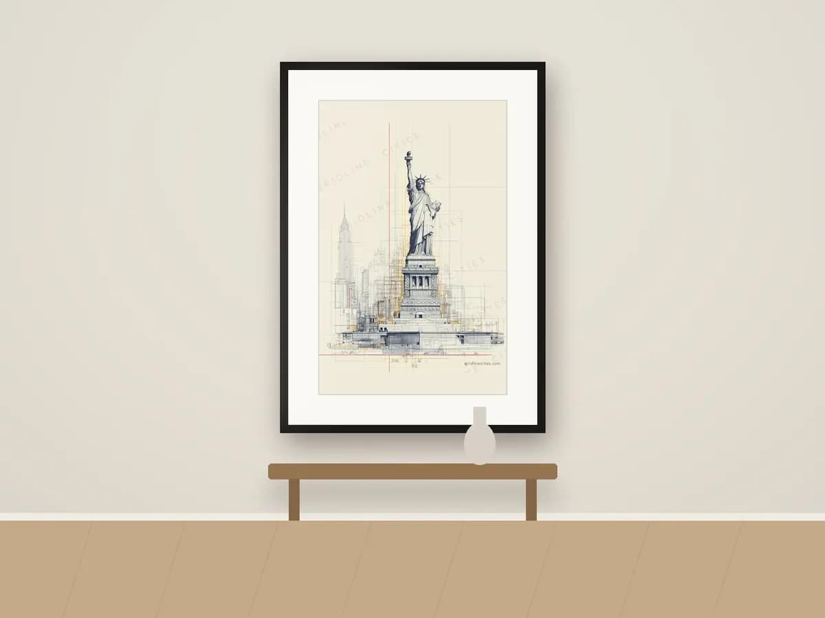 Statue of Liberty as print & frame