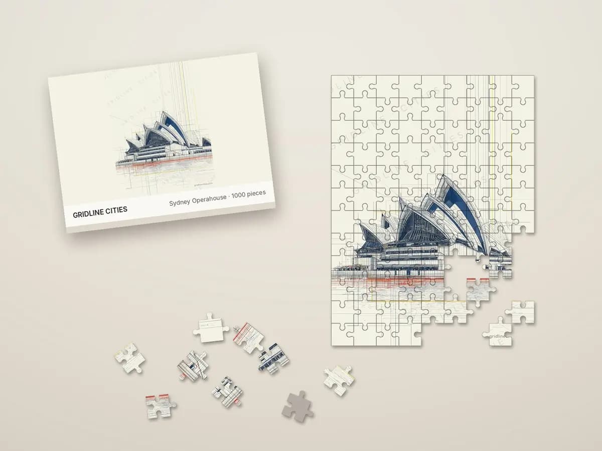 Sydney Operahouse as jigsaw puzzle