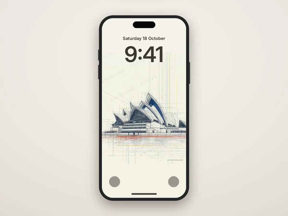 Sydney Operahouse as phone wallpaper