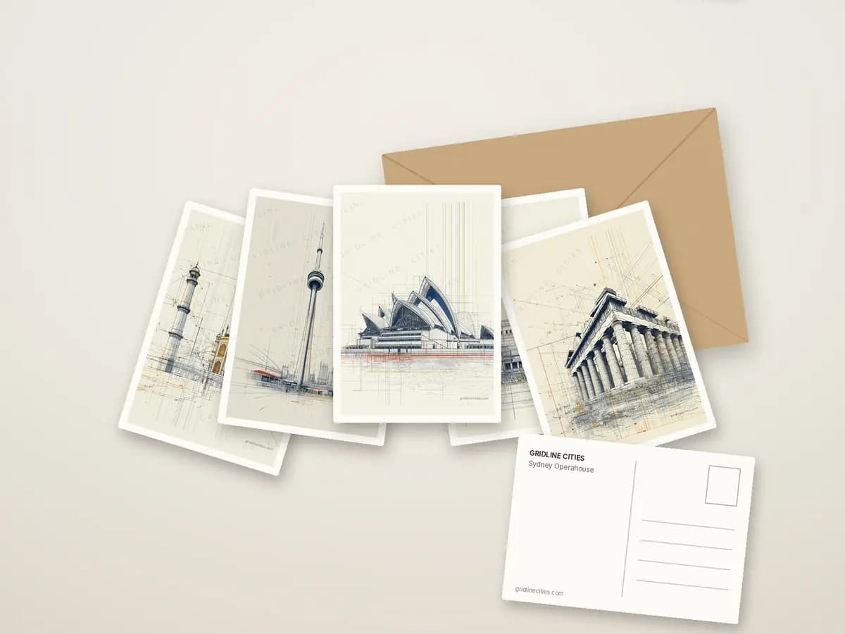 Sydney Operahouse as postcards