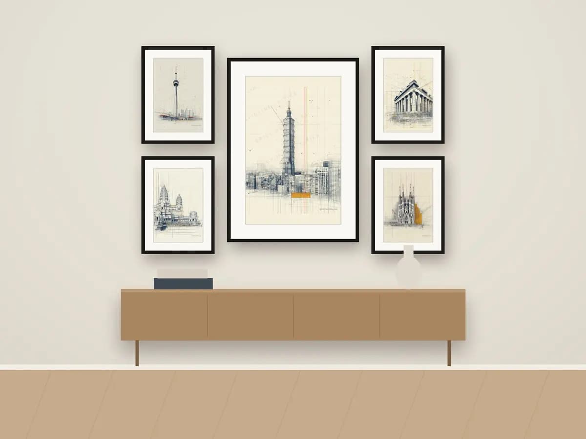 Taipei 101 as gallery wall