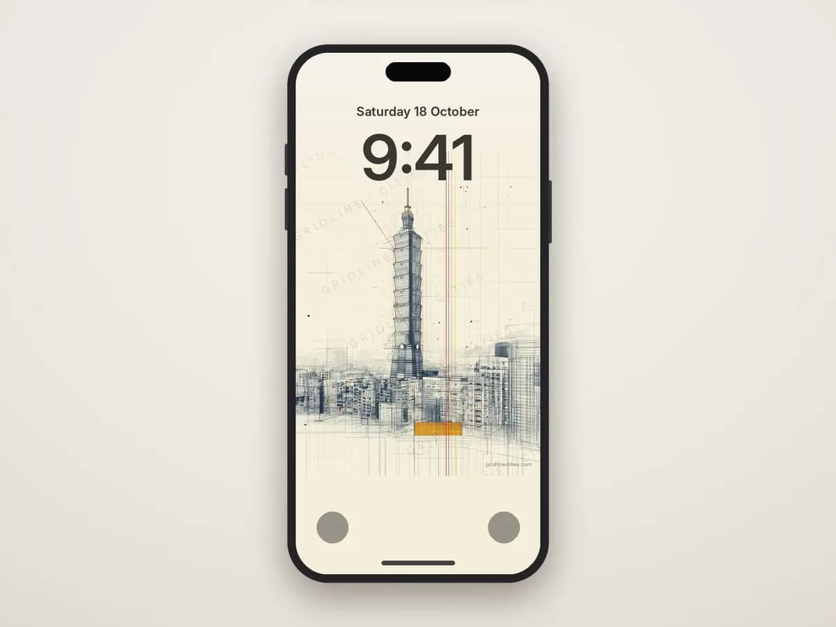Taipei 101 as phone wallpaper