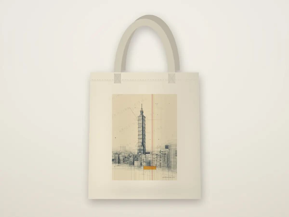 Taipei 101 as tote bag