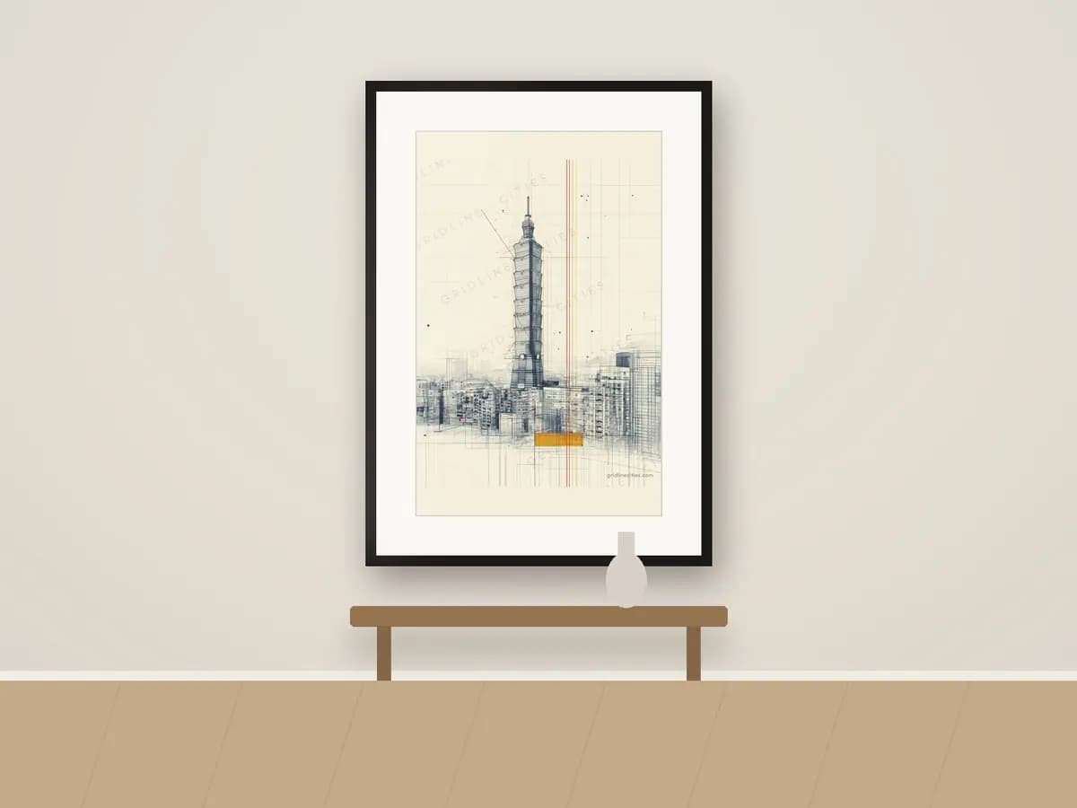 Taipei 101 as print & frame