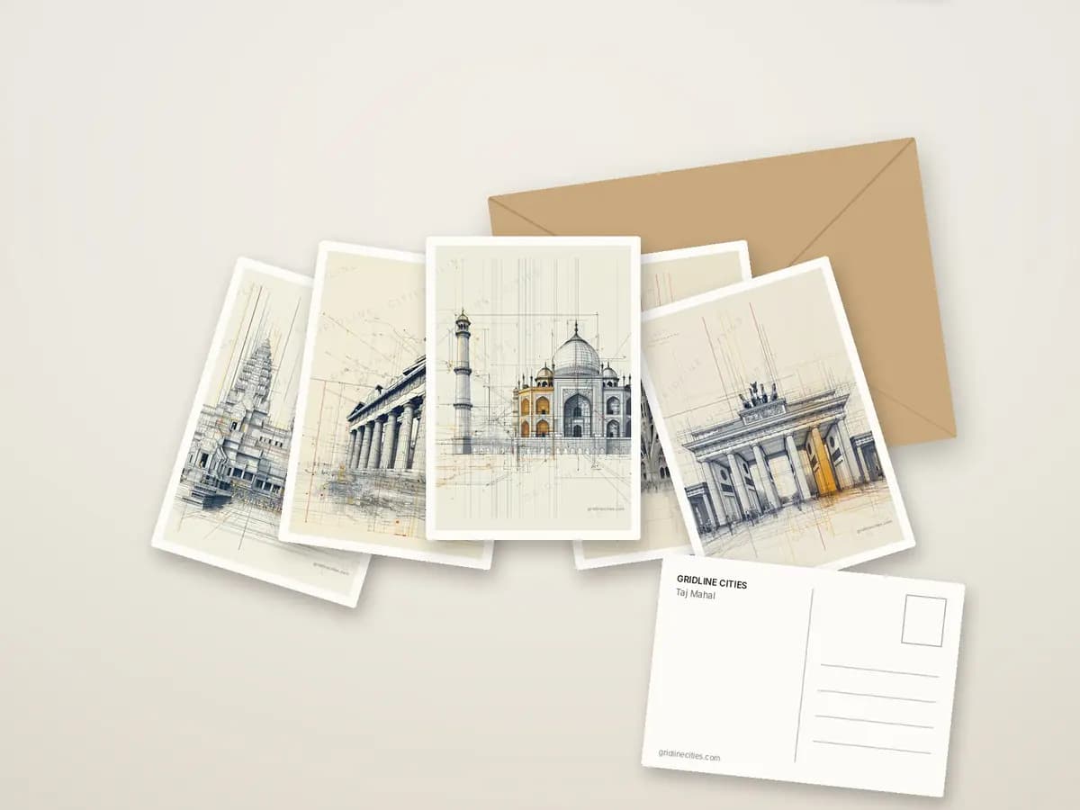 Taj Mahal as postcards