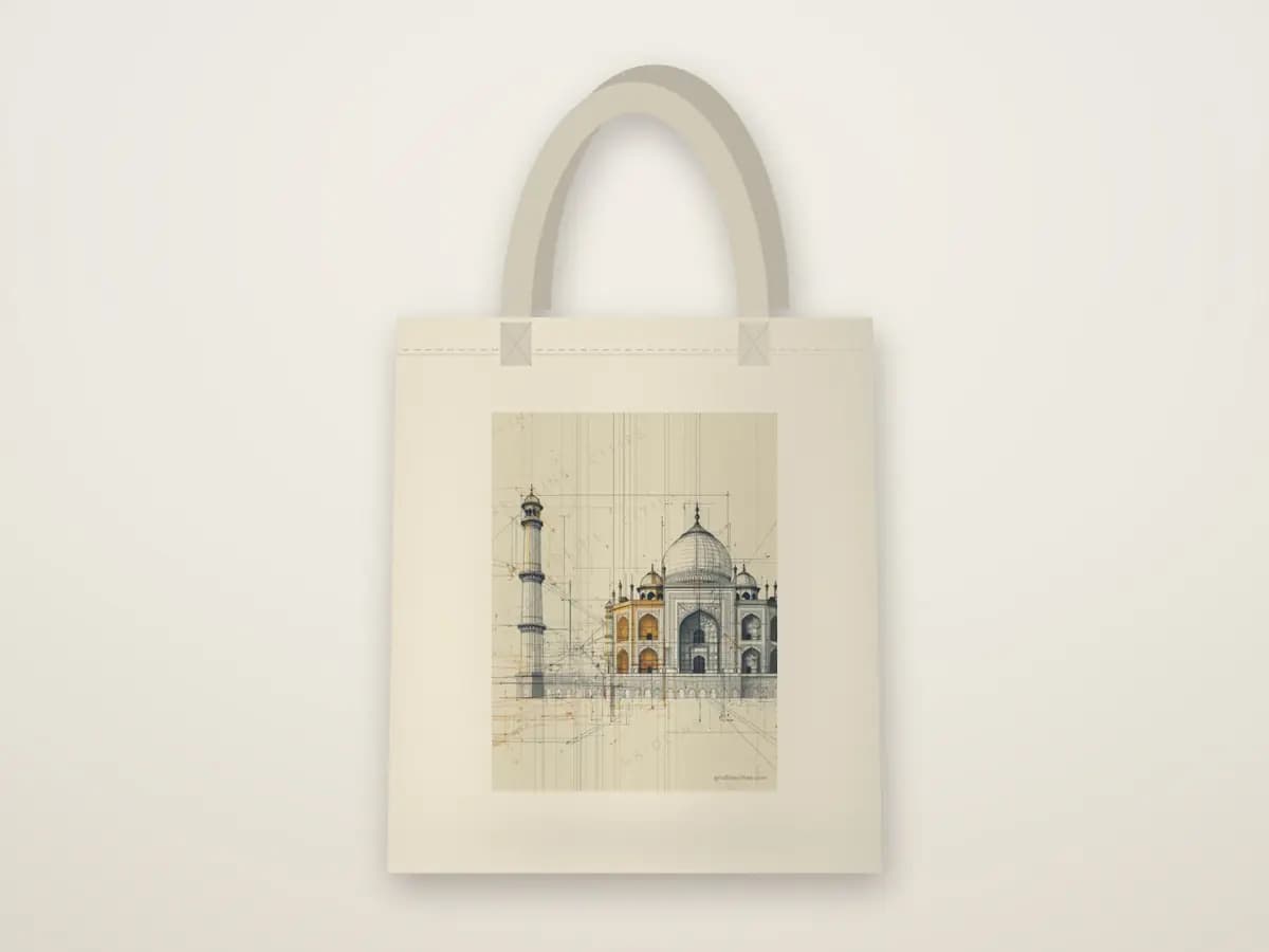 Taj Mahal as tote bag