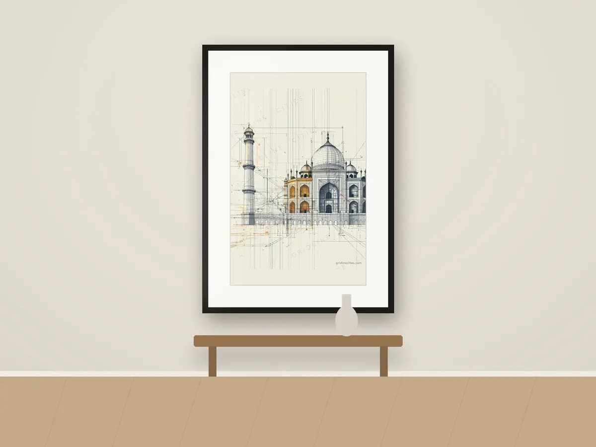 Taj Mahal as print & frame