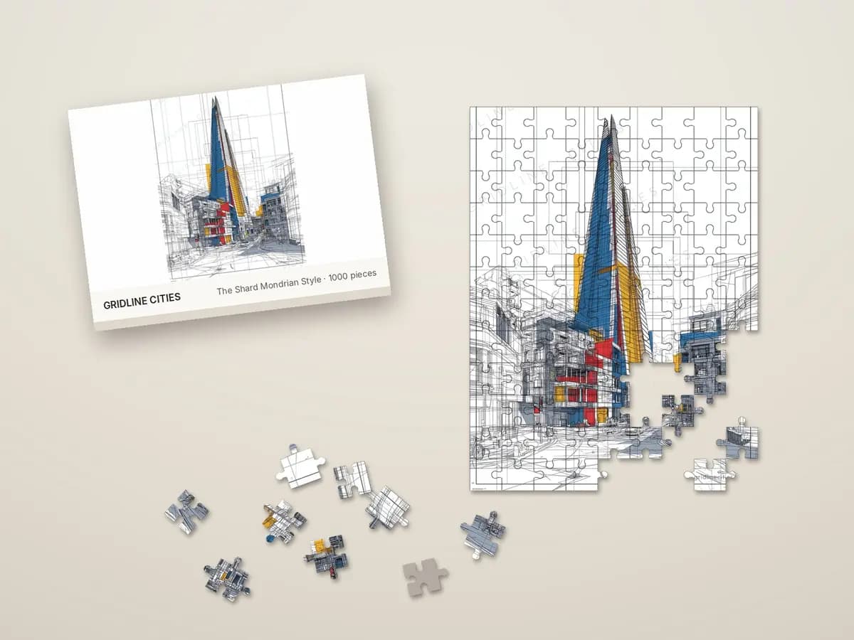 The Shard Mondrian Style as jigsaw puzzle