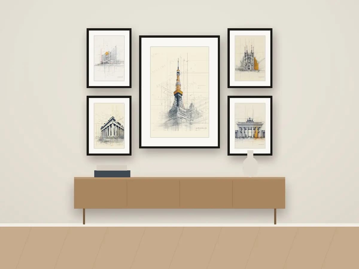 Tokyo Tower as gallery wall