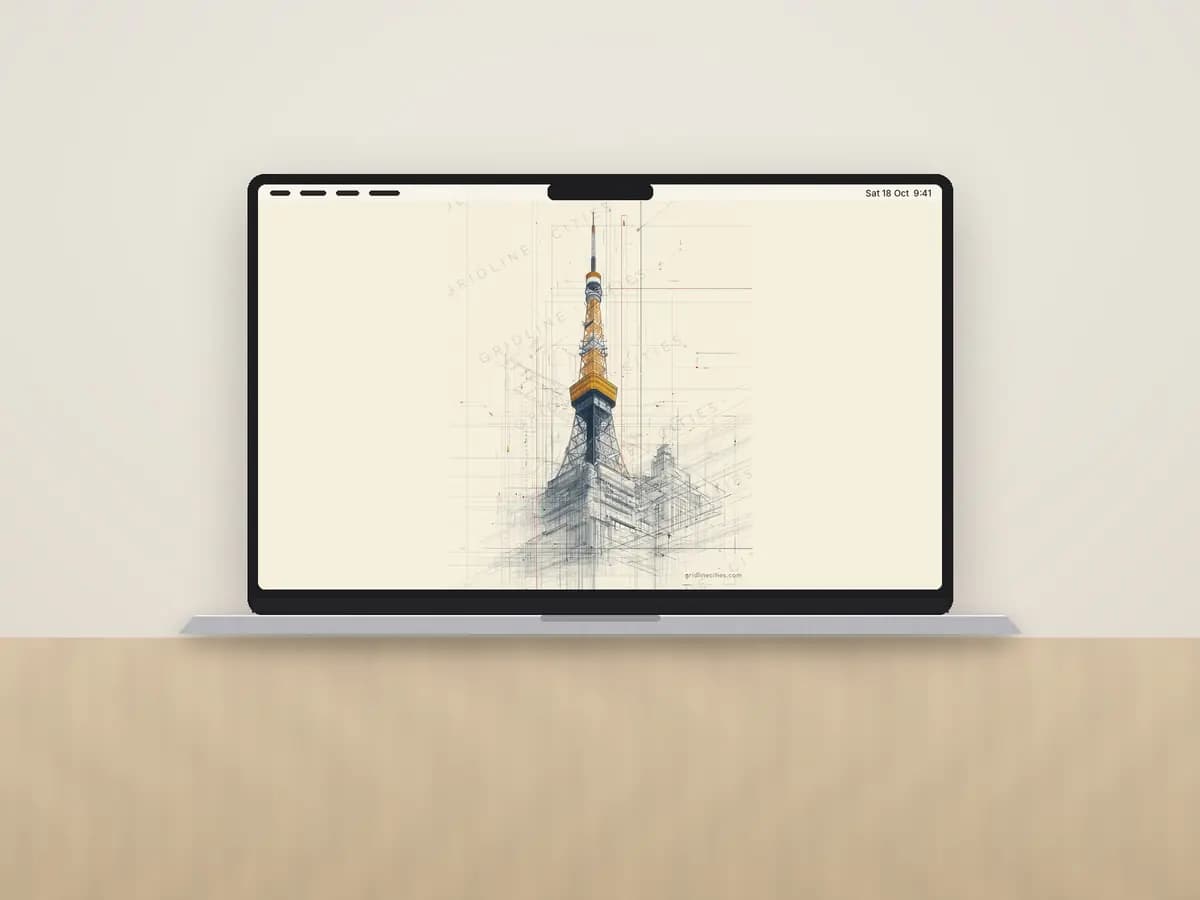 Tokyo Tower as desktop wallpaper
