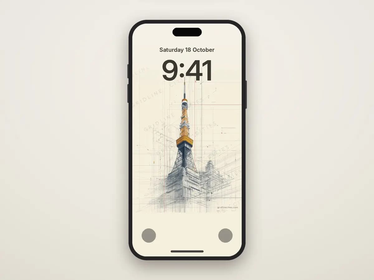 Tokyo Tower as phone wallpaper