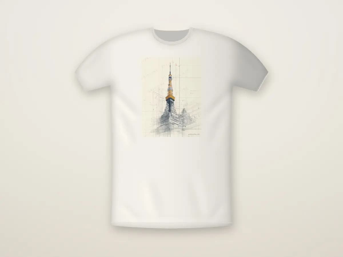 Tokyo Tower as t-shirt
