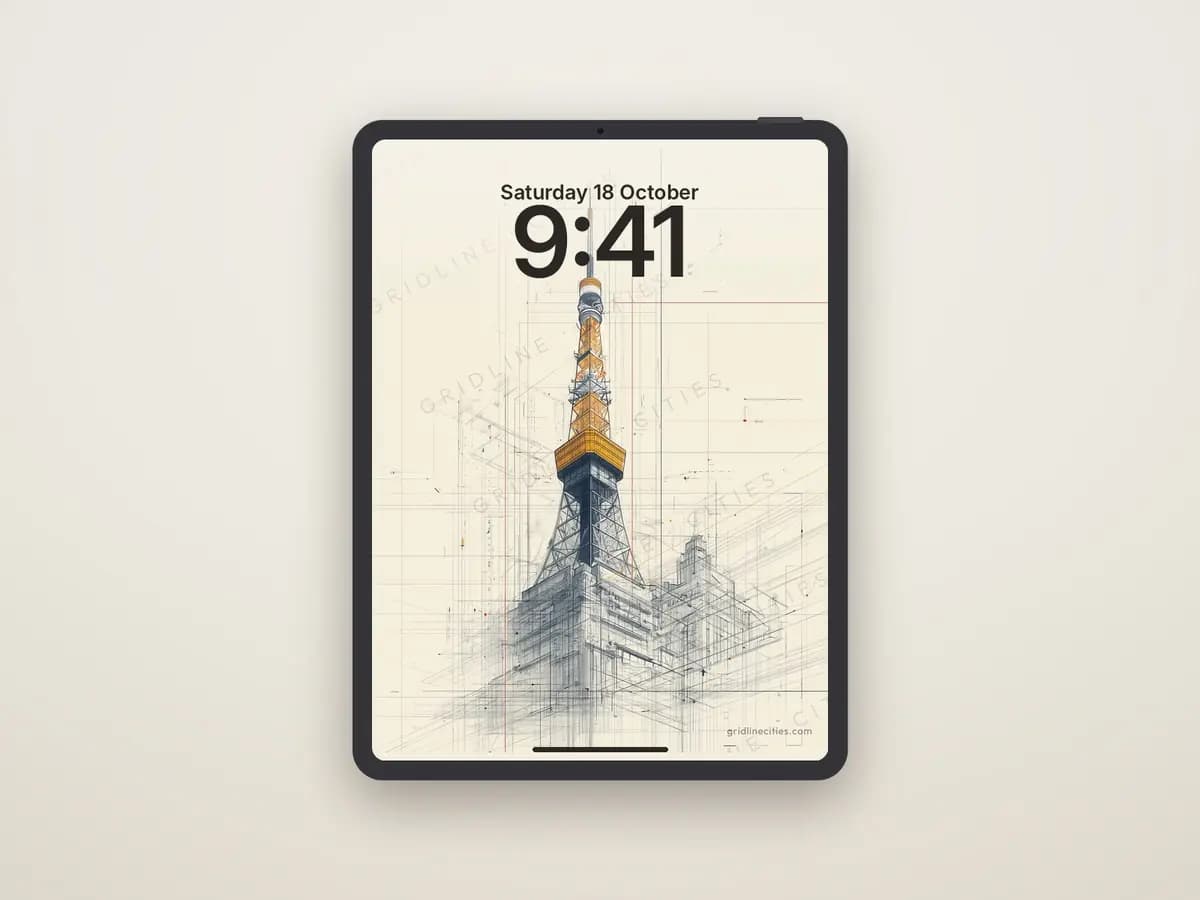 Tokyo Tower as tablet wallpaper