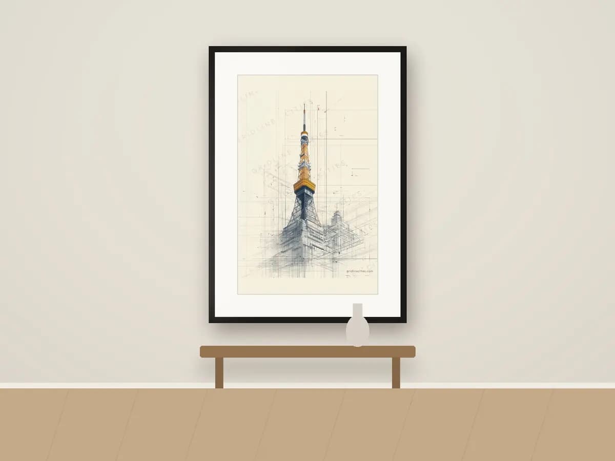 Tokyo Tower as print & frame