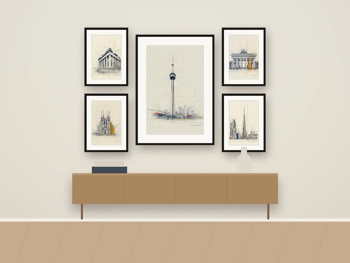 Toronto CN Tower as gallery wall