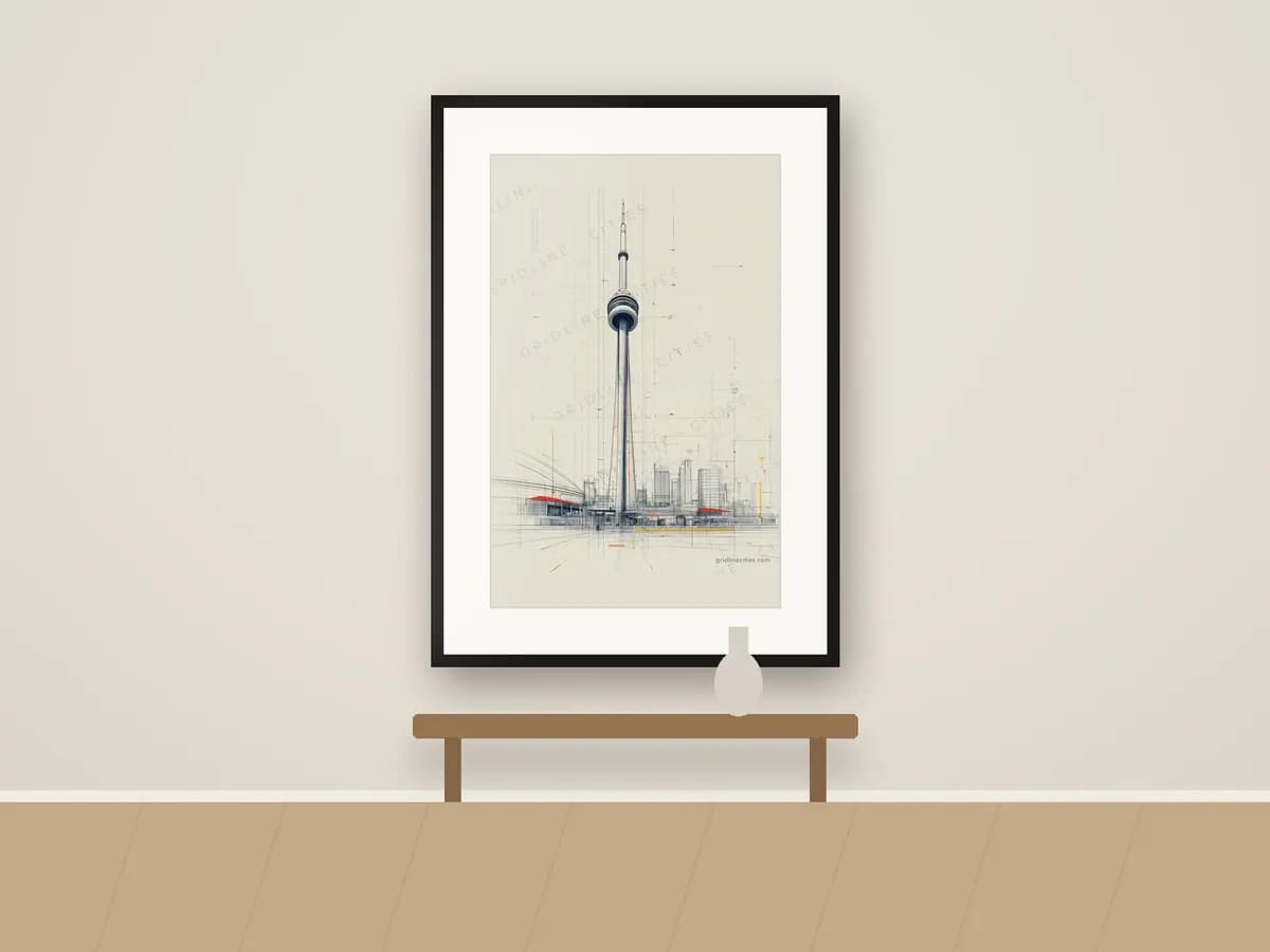 Toronto CN Tower as print & frame