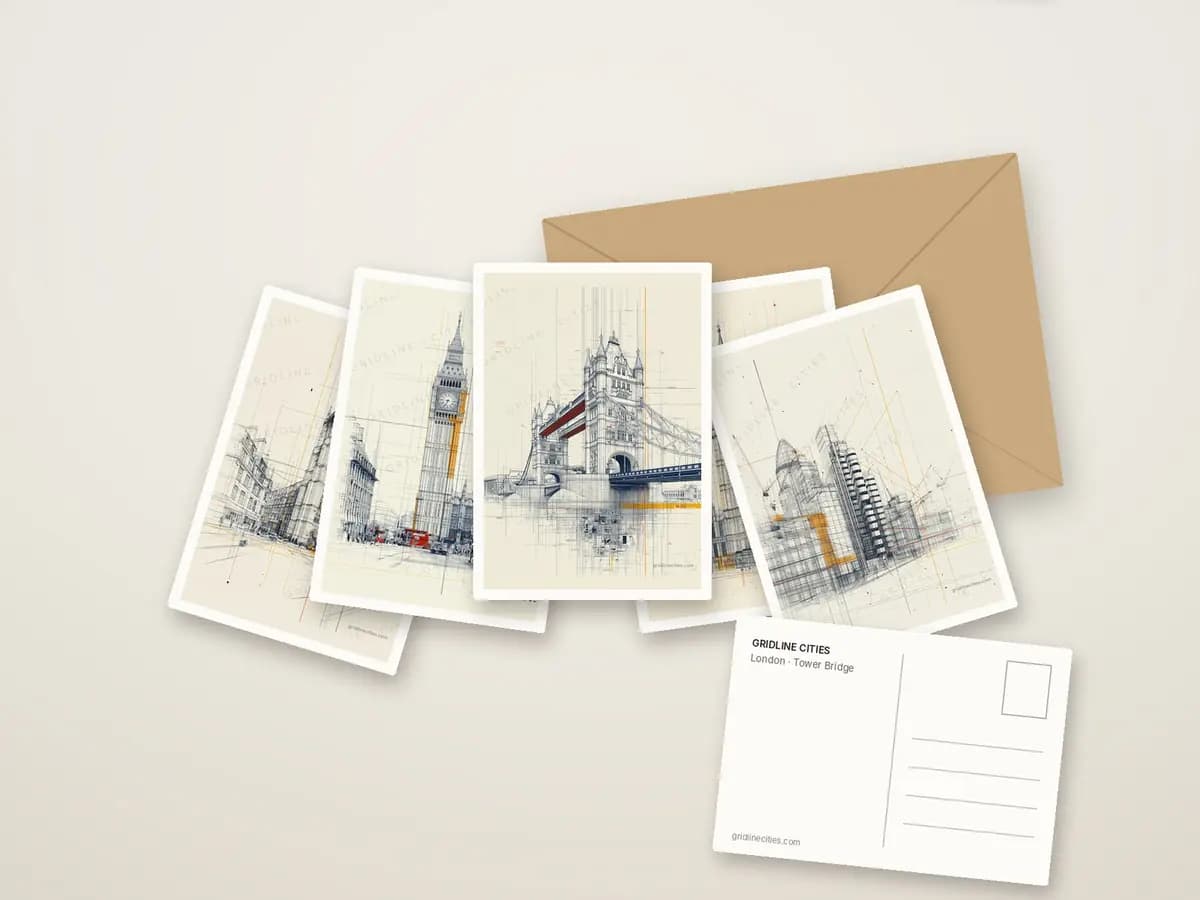 Tower Bridge as postcards