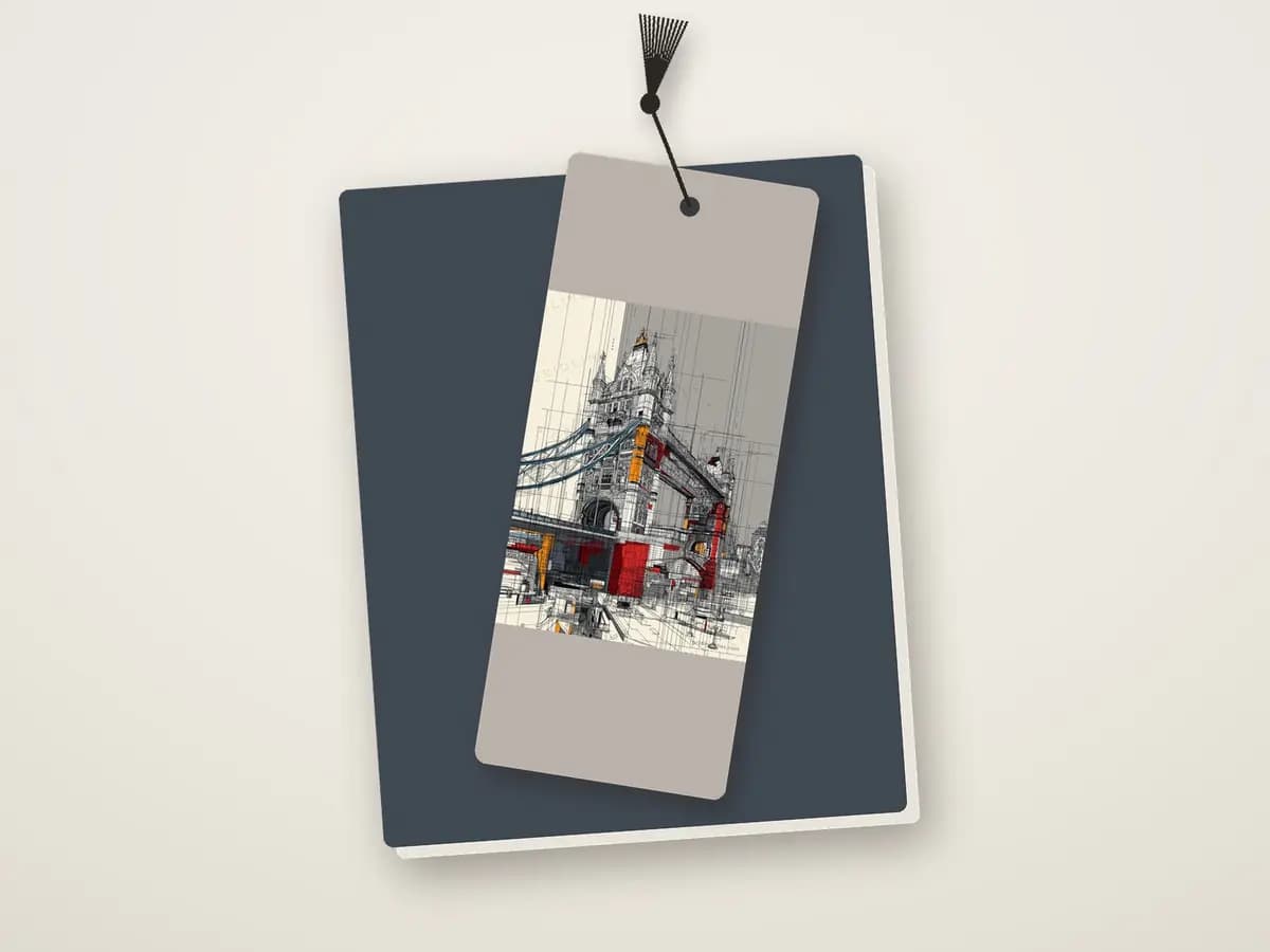Tower Bridge Mondrian Style as bookmark
