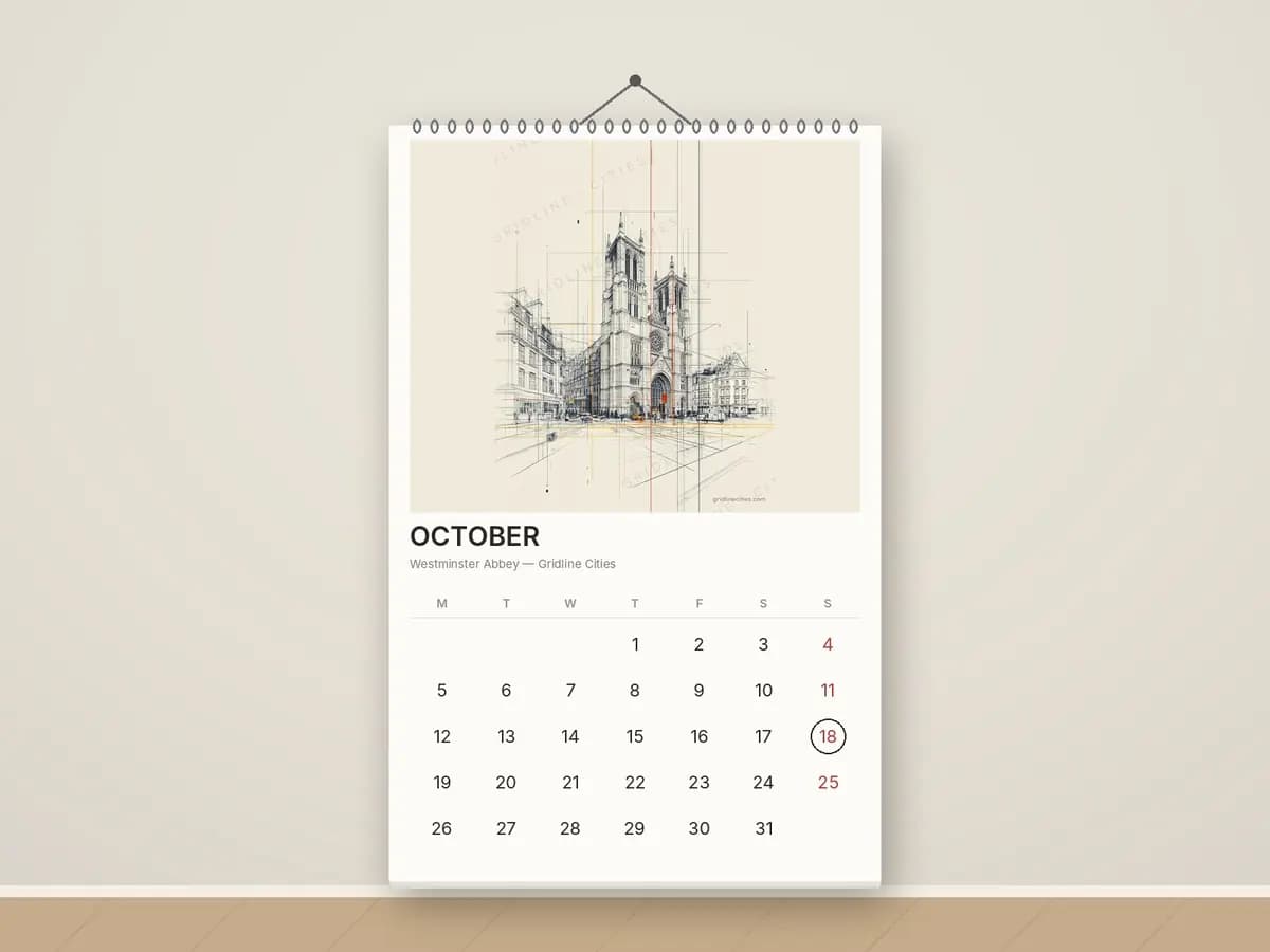 Westminster Abbey as calendar