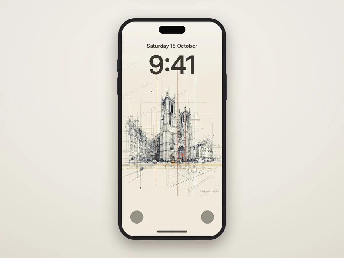 Westminster Abbey as phone wallpaper